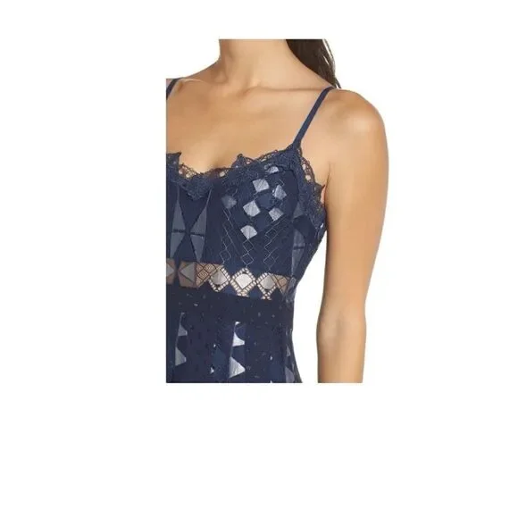 FOXIEDOX Bravo Zulu Metallic Lace Midi A-line Dress BNWT - Picture 3 of 6